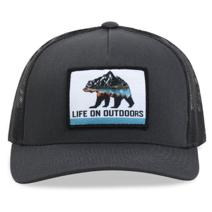 Life On Outdoors Hat Bear Printed Patch, Mid-profile Snapback