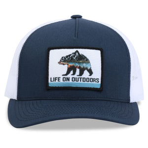 Life On Outdoors Hat Bear Printed Patch, Mid-profile Snapback