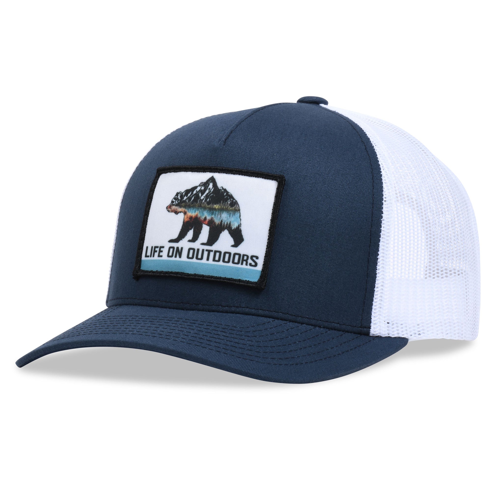 Life On Outdoors Hat Bear Printed Patch, Mid-profile Snapback