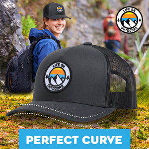 Life On Outdoors Hat Embroidered Logo Patch, Mid-profile Snapback