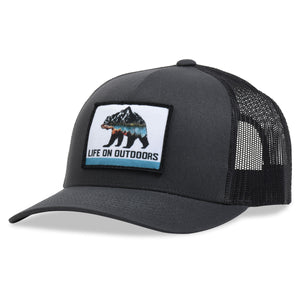 Life On Outdoors Hat Bear Printed Patch, Mid-profile Snapback